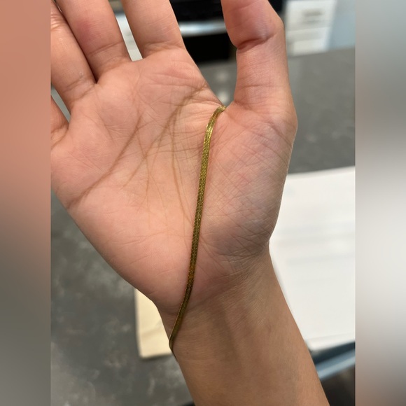 NEW Madewell Delicate Collection Demi-Fine Skinny Herringbone Chain - Picture 7 of 8